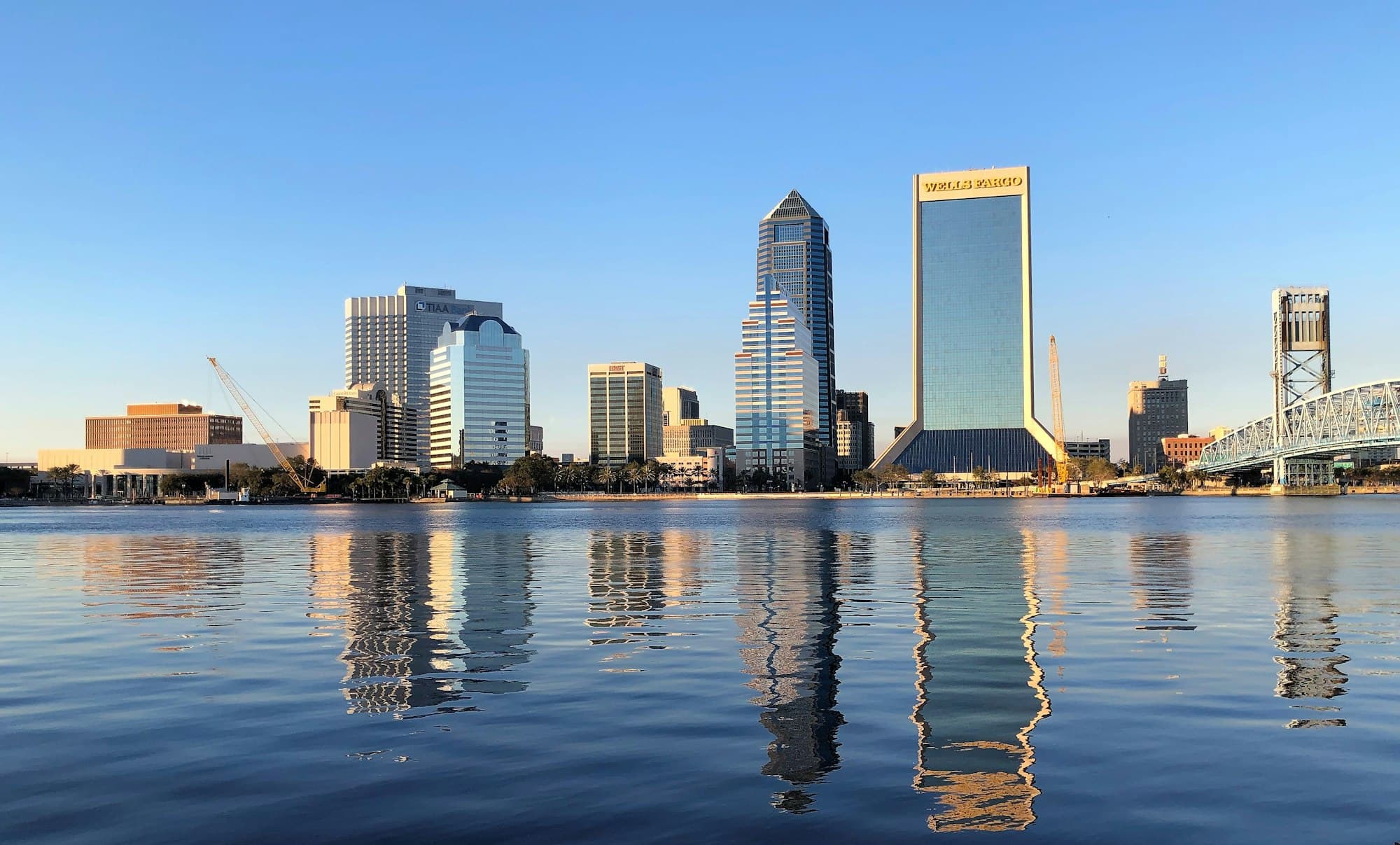 The Jacksonville, Florida skyline along the St. Johns River